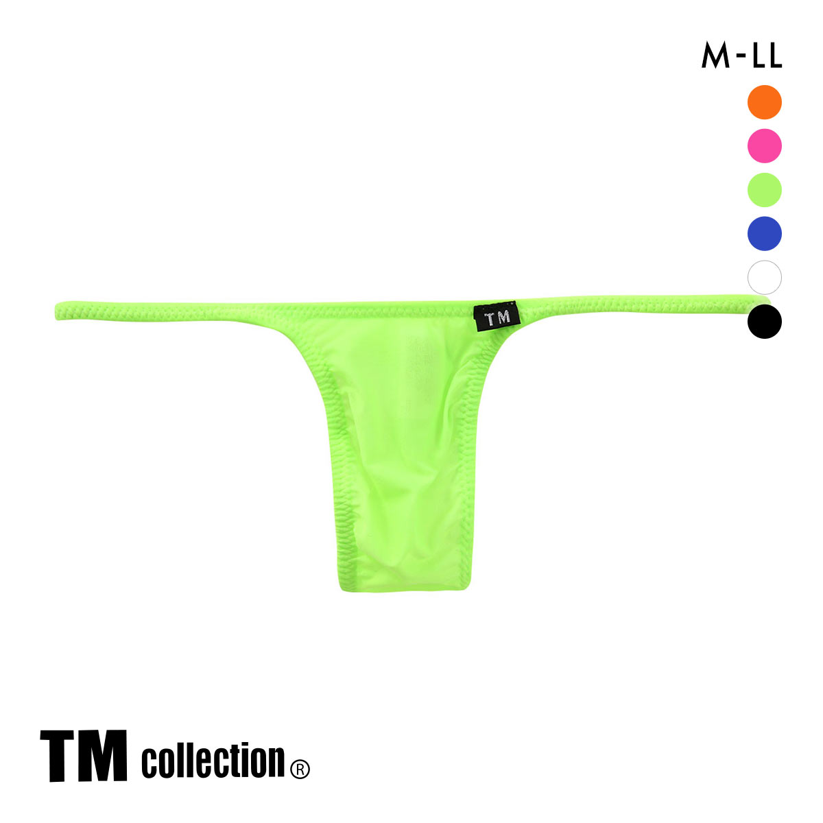 ティーエム コレクション Clearskin ハギナシシャープ Tバック M L LL 透け メンズ ビキニ ブリーフ セクシー 前閉じ TM collection(GR-グリーン-M)