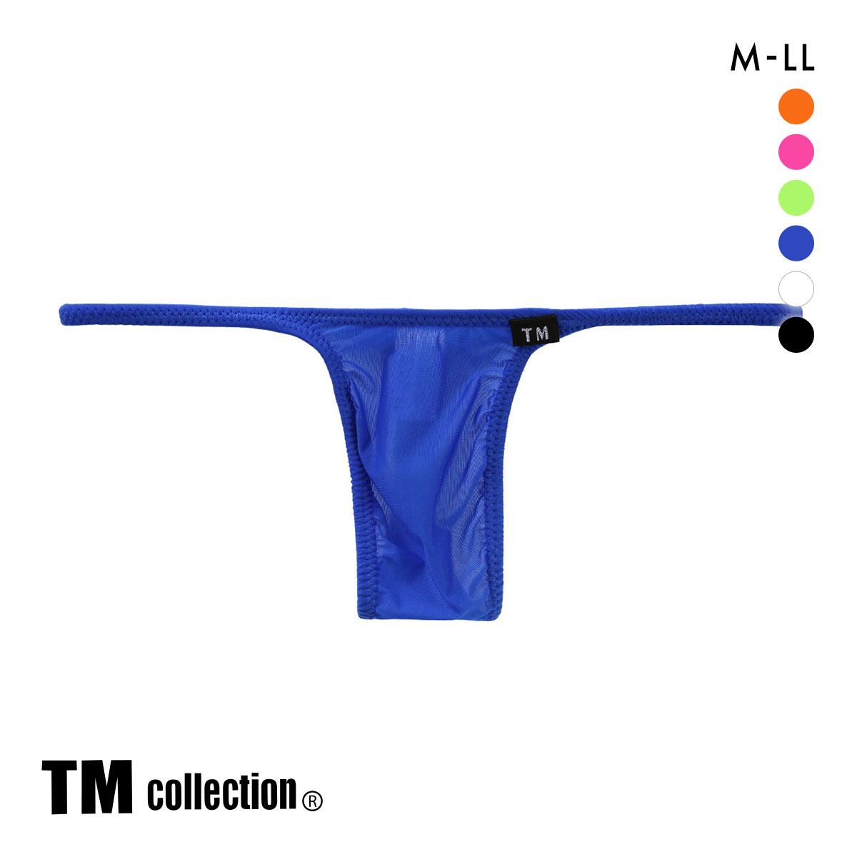 ティーエム コレクション Clearskin ハギナシシャープ Tバック M L LL 透け メンズ ビキニ ブリーフ セクシー 前閉じ TM collection(BU-ブルー-M)