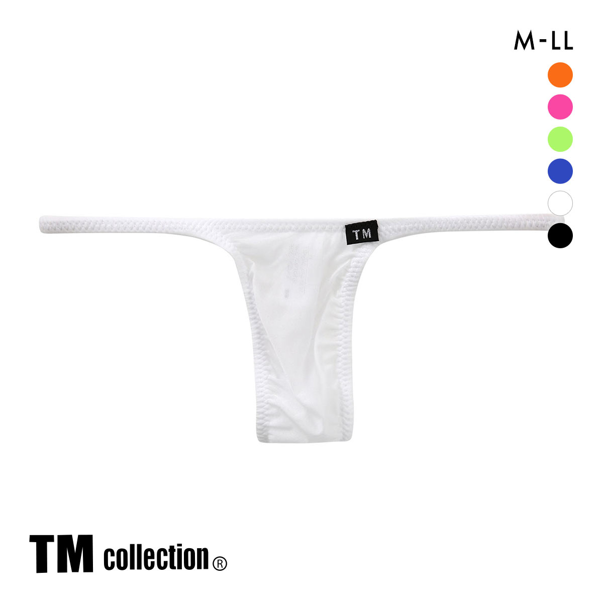 ティーエム コレクション Clearskin ハギナシシャープ Tバック M L LL 透け メンズ ビキニ ブリーフ セクシー 前閉じ TM collection(WH-ホワイト-M)