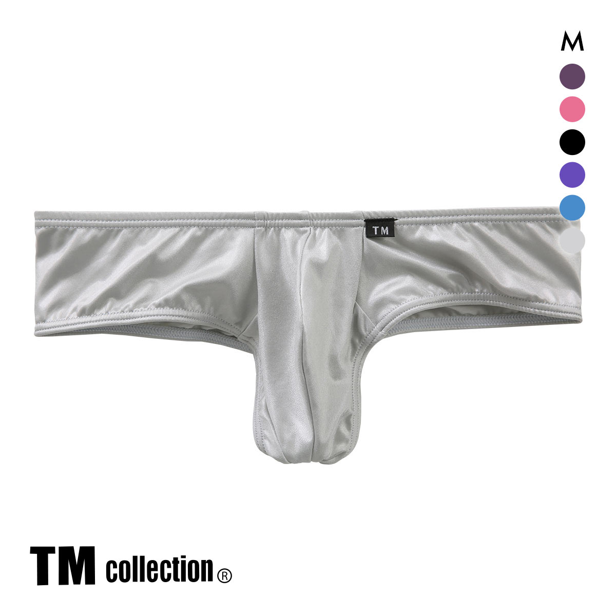 ティーエム コレクション YKS good fit sharp BOXER ローライズボクサーパンツ M メンズ 前とじ セクシー(SL-シルバー-M)