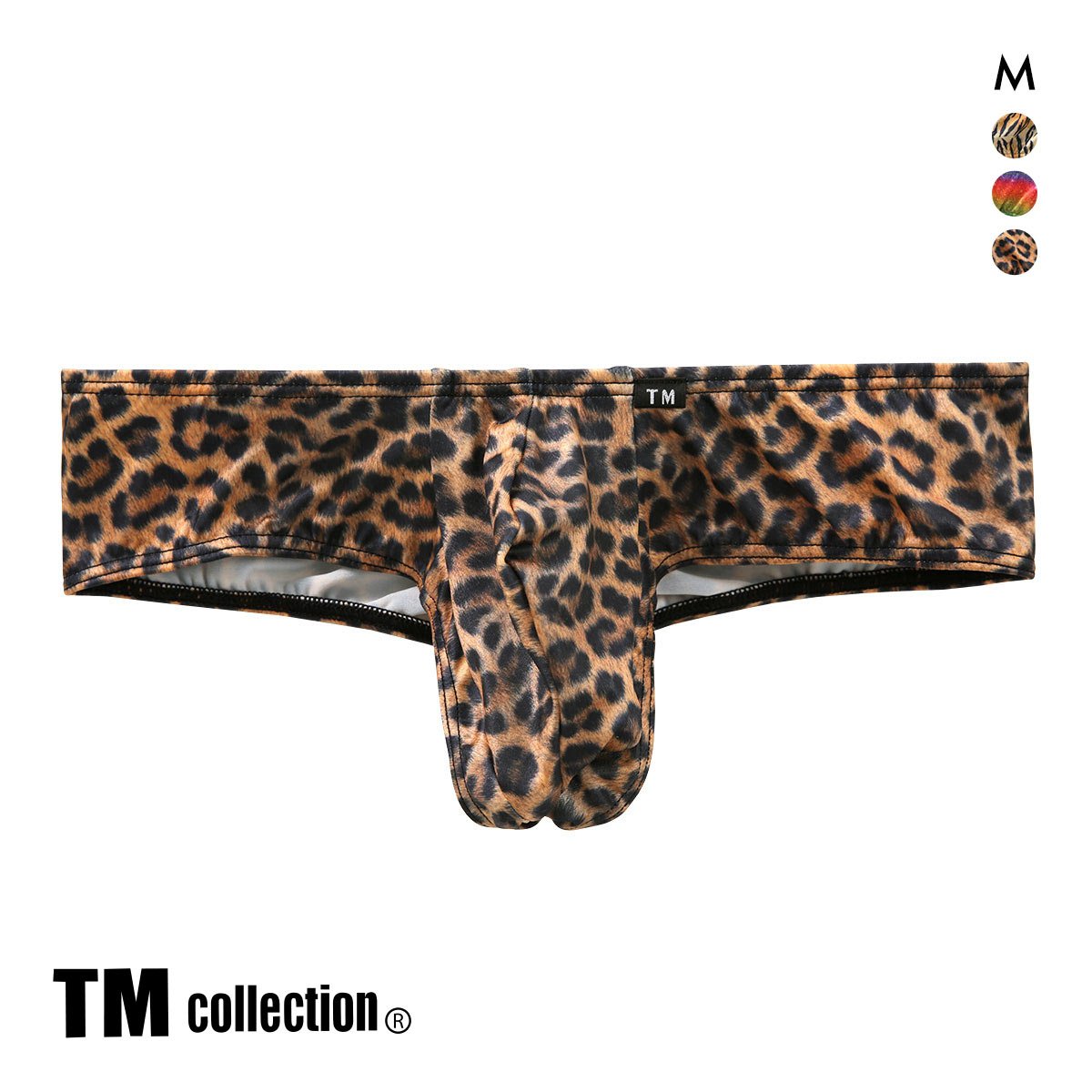 ティーエム コレクション YKS Variety of patterns good fit sharp BOXER ローライズボクサーパンツ M メンズ 前とじ セクシー(LEO-ヒョウ-M)