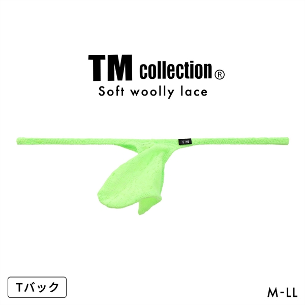 ティーエム コレクション Soft woolly lace JUST IMPACT Tバック ビキニ M L LL 総レース メンズ 日本製 TM collection