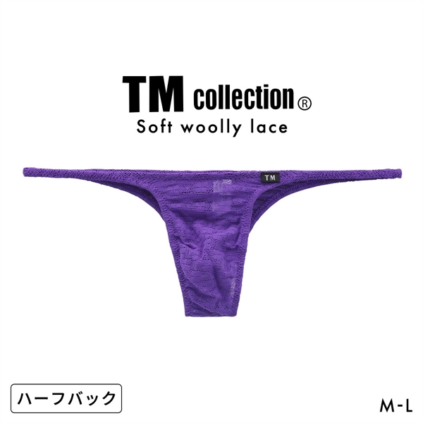 ティーエム コレクション Soft woolly lace ハギナシシャープ ハーフバック ML メンズ 前とじ ビキニ 日本製 TM collection