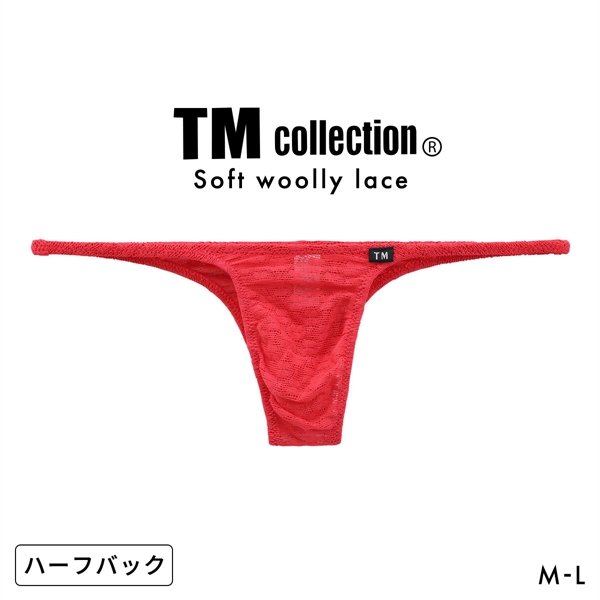 ティーエム コレクション Soft woolly lace ハギナシシャープ ハーフバック ML メンズ 前とじ ビキニ 日本製 TM collection