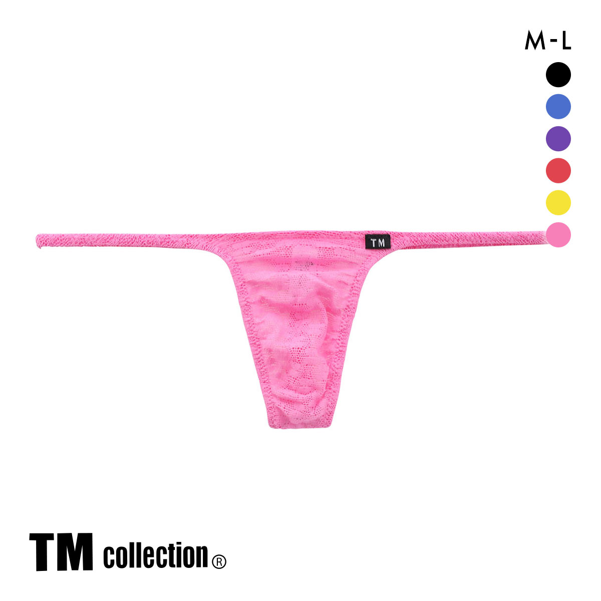 ティーエム コレクション Soft woolly lace ハギナシシャープ TB M メンズ ビキニ Tバック Gスト TM collection(PI-ピンク-M)