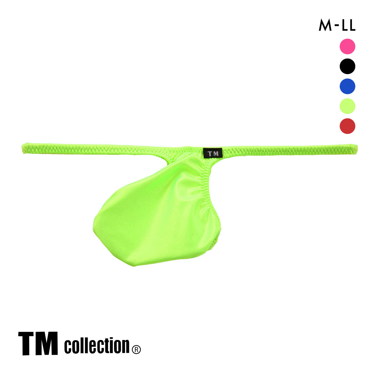 ティーエム コレクション TM collection WET ポーチカップ Gストリング M メンズ ビキニ Tバック Gスト(GR-グリーン-M)