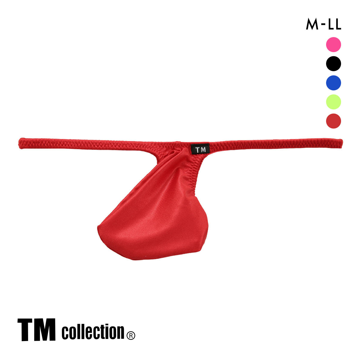 ティーエム コレクション TM collection WET ポーチカップ Gストリング M メンズ ビキニ Tバック Gスト(RE-レッド-M)