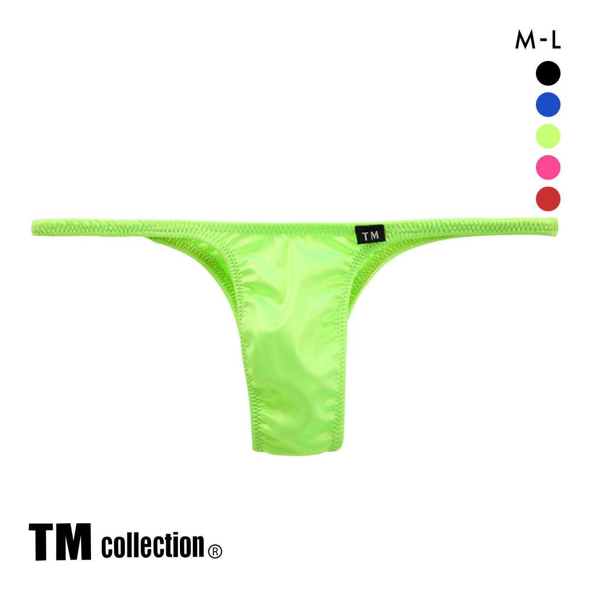 ティーエム コレクション 水着素材 sexy ML メンズ 前とじ ビキニブリーフ TM collection(GR-グリーン-M)