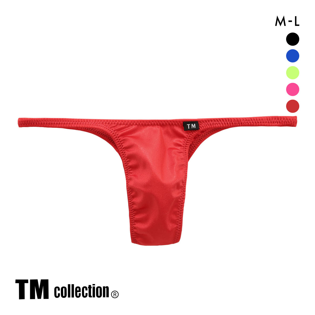 ティーエム コレクション 水着素材 sexy ML メンズ 前とじ ビキニブリーフ TM collection(RE-レッド-M)