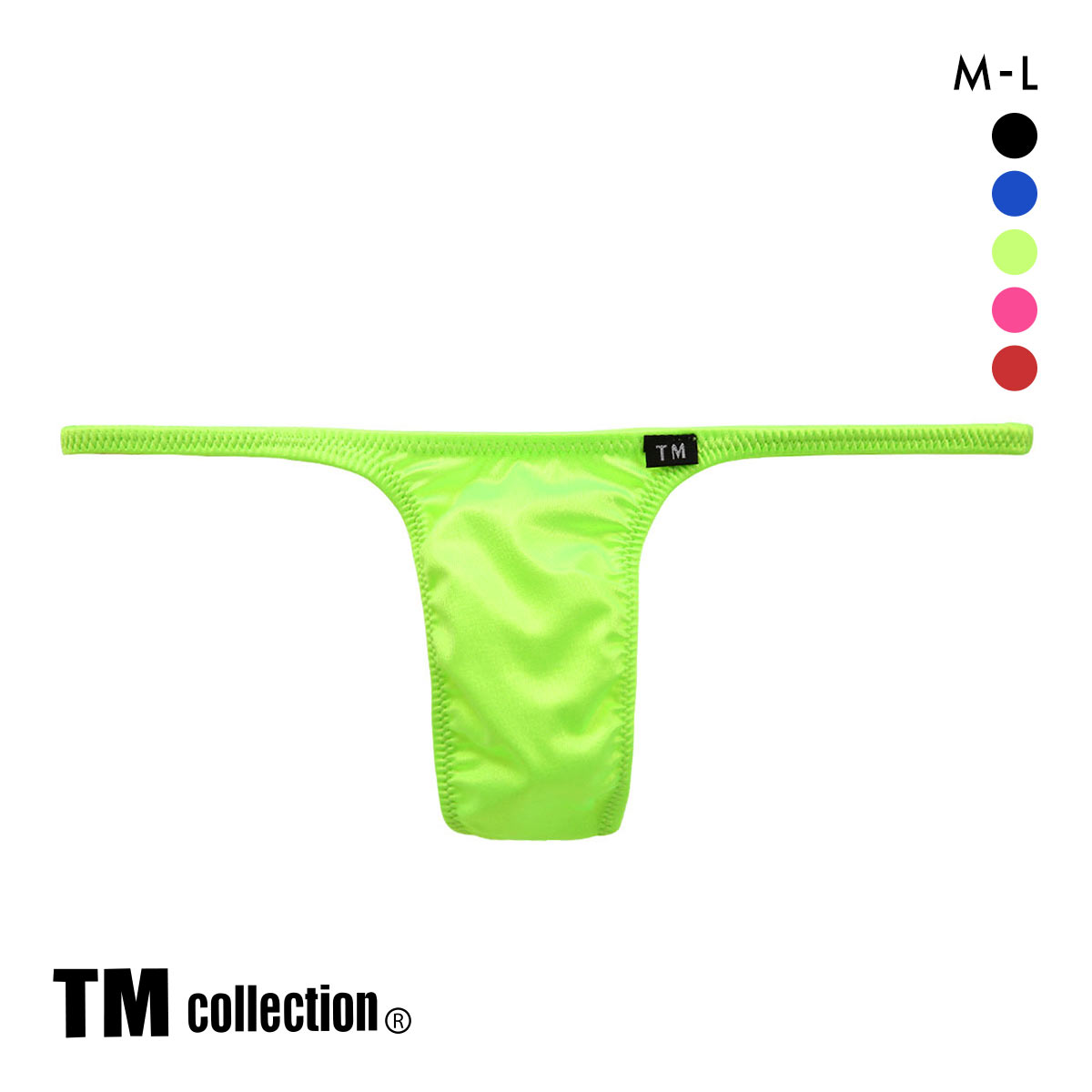 ティーエム コレクション 水着素材 sexy ML メンズ 前とじ Tバック TM collection(GR-グリーン-M)