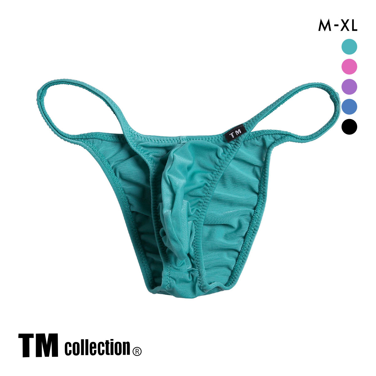 ティーエム コレクション TM collection × SHIROHATO コラボ NewT2M2 もっこりシャープ コンフォート ハーフバック ビキニ M L LL(GR-グリーン-M)