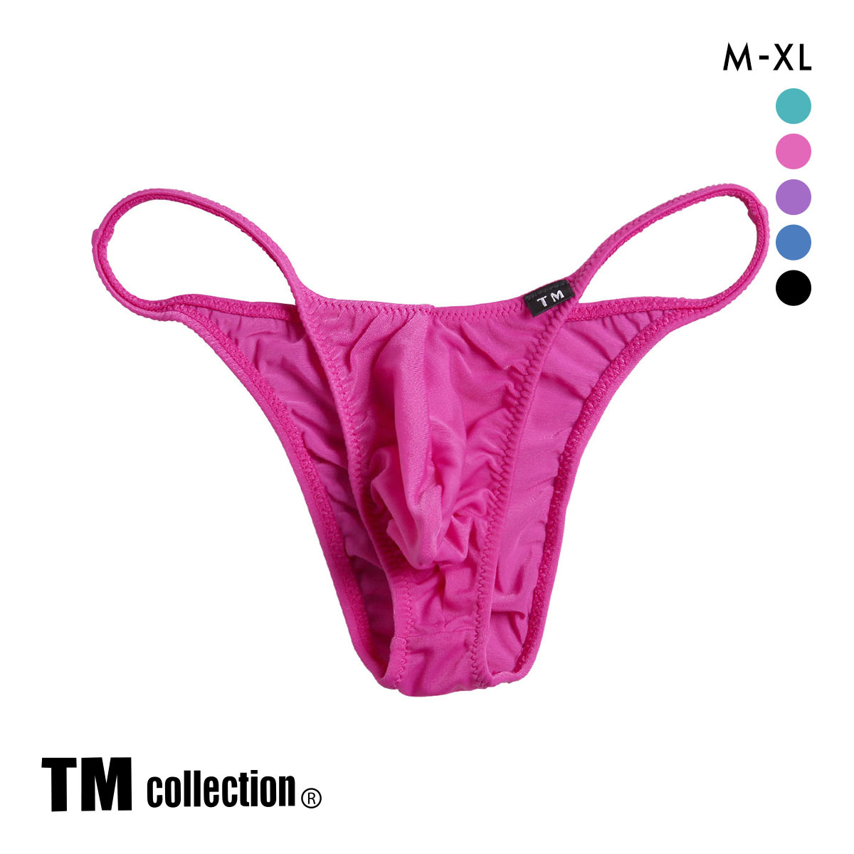 ティーエム コレクション TM collection × SHIROHATO コラボ NewT2M2 もっこりシャープ コンフォート ハーフバック ビキニ M L LL(RO-ローズ-M)