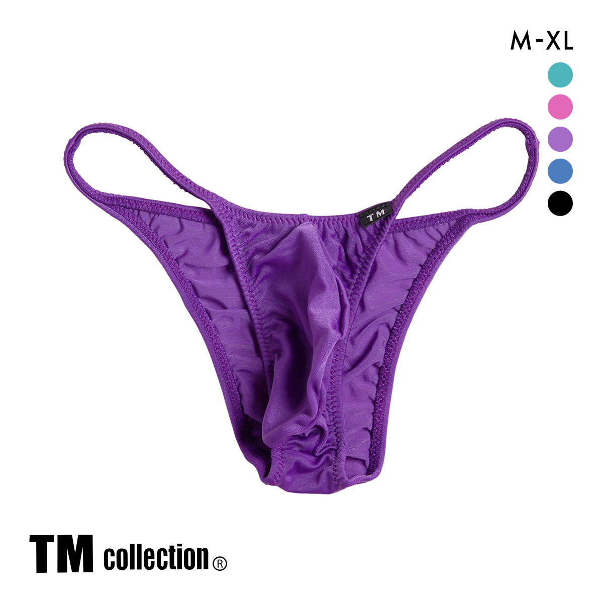 ティーエム コレクション TM collection × SHIROHATO コラボ NewT2M2 もっこりシャープ コンフォート ハーフバック ビキニ M L LL(DPU-濃パープル-M)