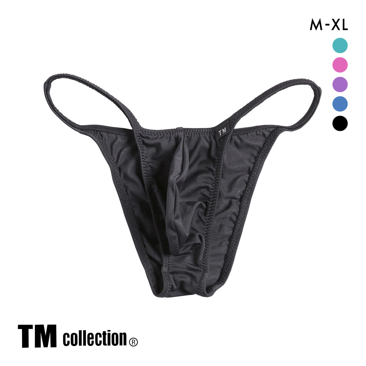 ティーエム コレクション TM collection × SHIROHATO コラボ NewT2M2 もっこりシャープ コンフォート ハーフバック ビキニ M L LL(BK-ブラック-M)