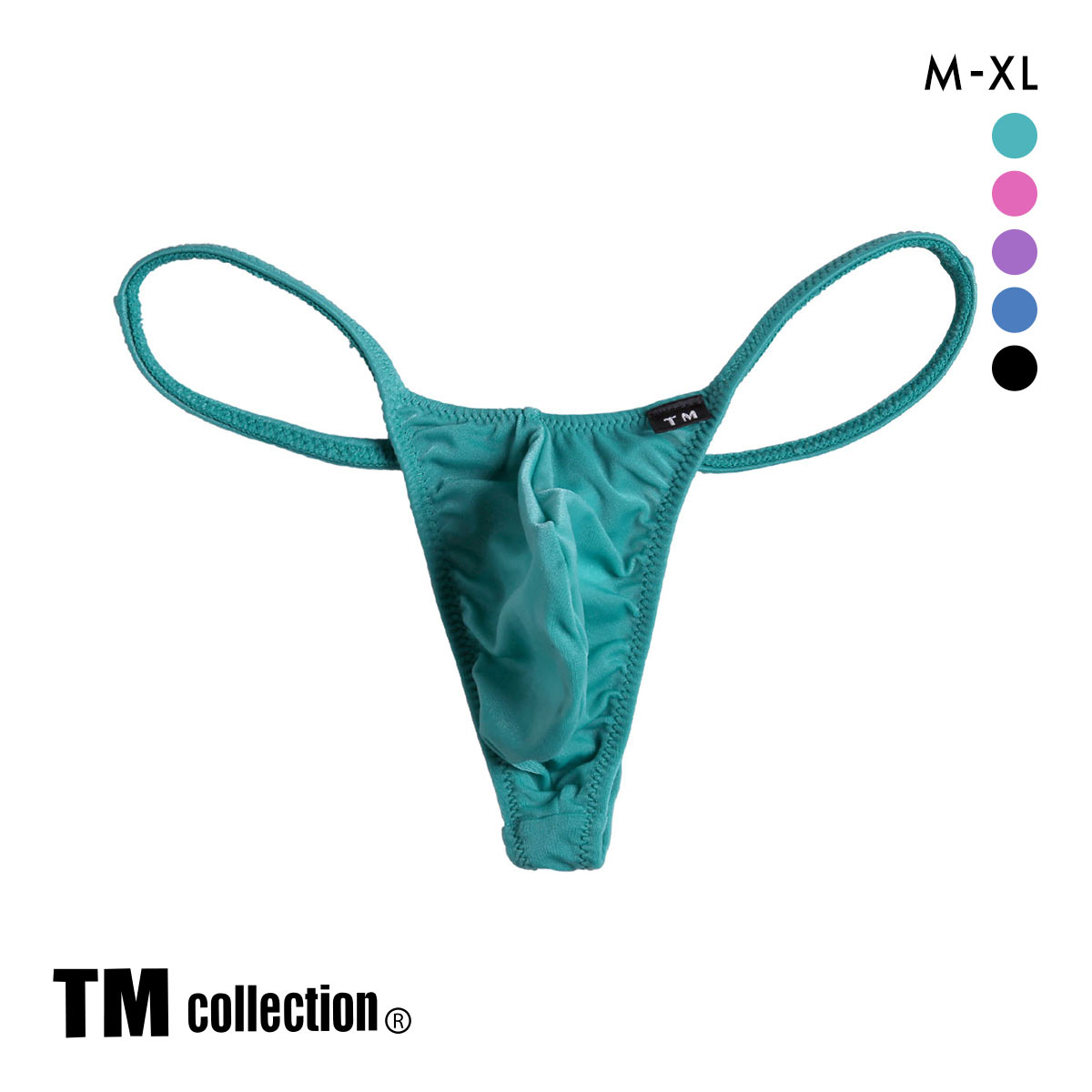 ティーエム コレクション TM collection × SHIROHATO コラボ NewT2M2 もっこりシャープ コンフォート Tバック ビキニ M L LL(GR-グリーン-M)