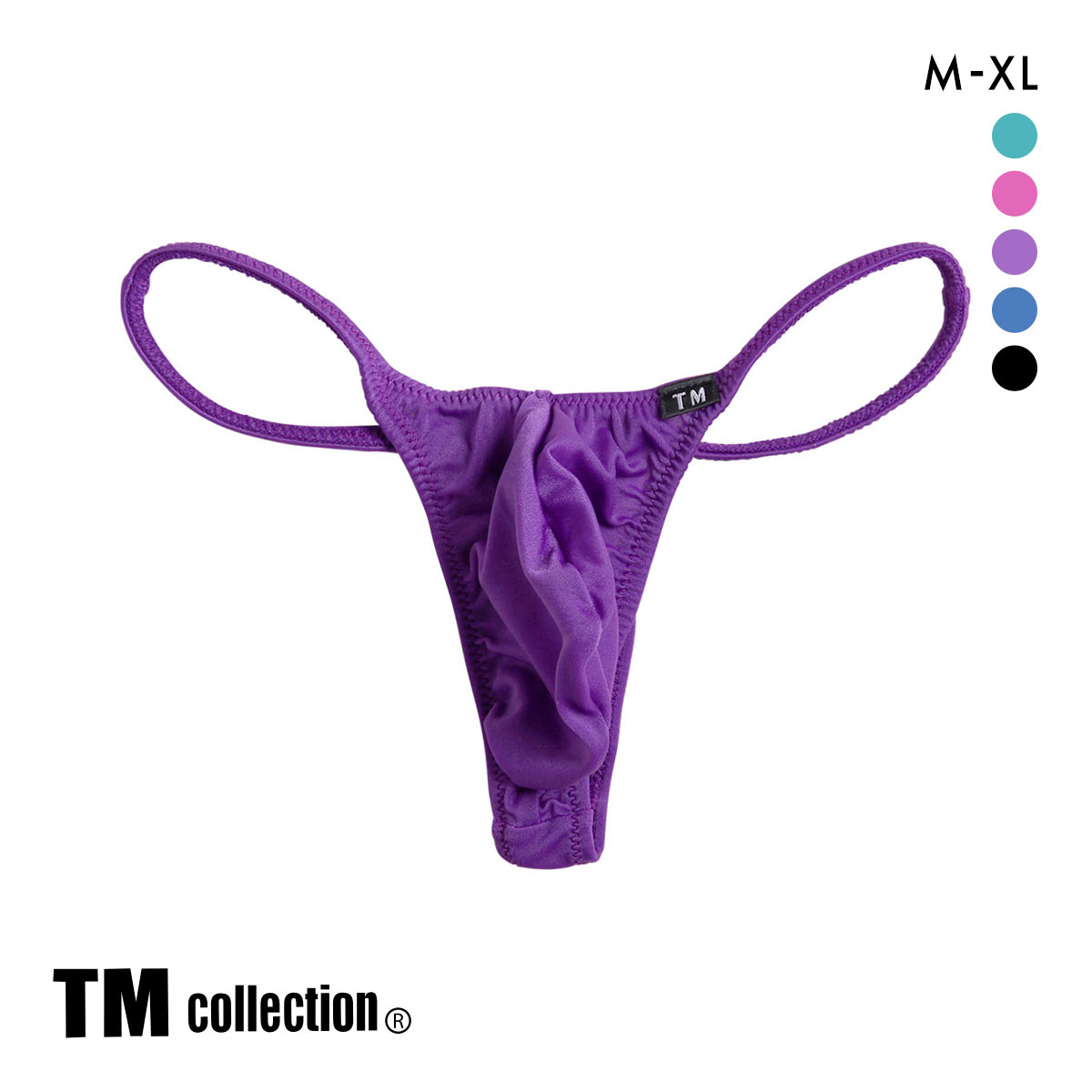 ティーエム コレクション TM collection × SHIROHATO コラボ NewT2M2 もっこりシャープ コンフォート Tバック ビキニ M L LL(DPU-濃パープル-M)