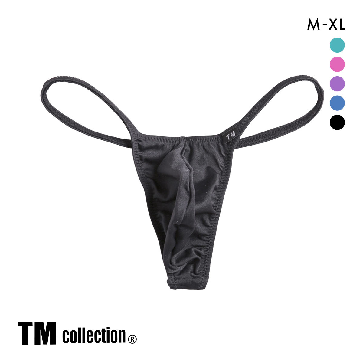 ティーエム コレクション TM collection × SHIROHATO コラボ NewT2M2 もっこりシャープ コンフォート Tバック ビキニ M L LL(BK-ブラック-M)