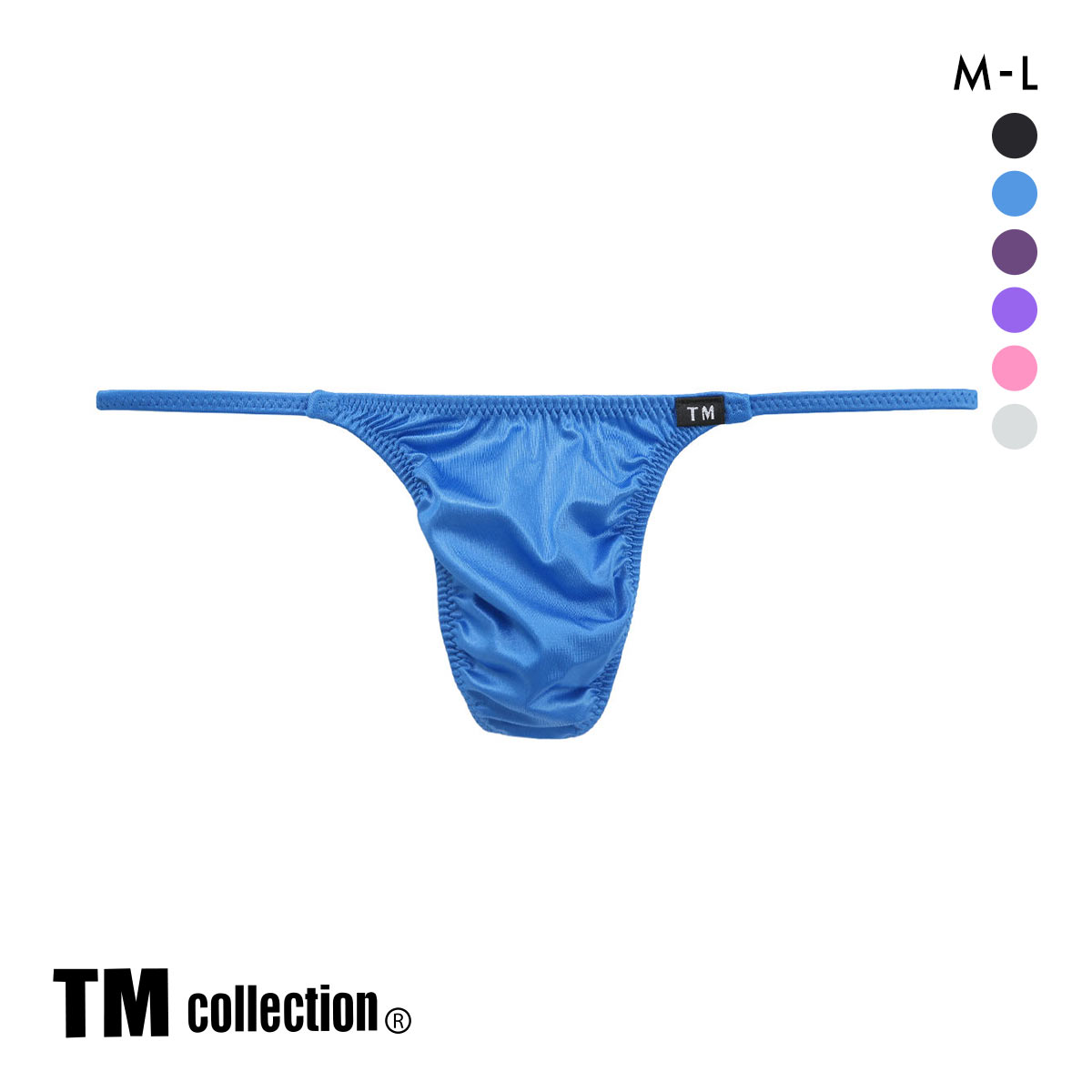ティーエム コレクション YKS side string sharp Tバック ML メンズ ビキニ ブリーフ セクシー TM collection(BU-ブルー-M)