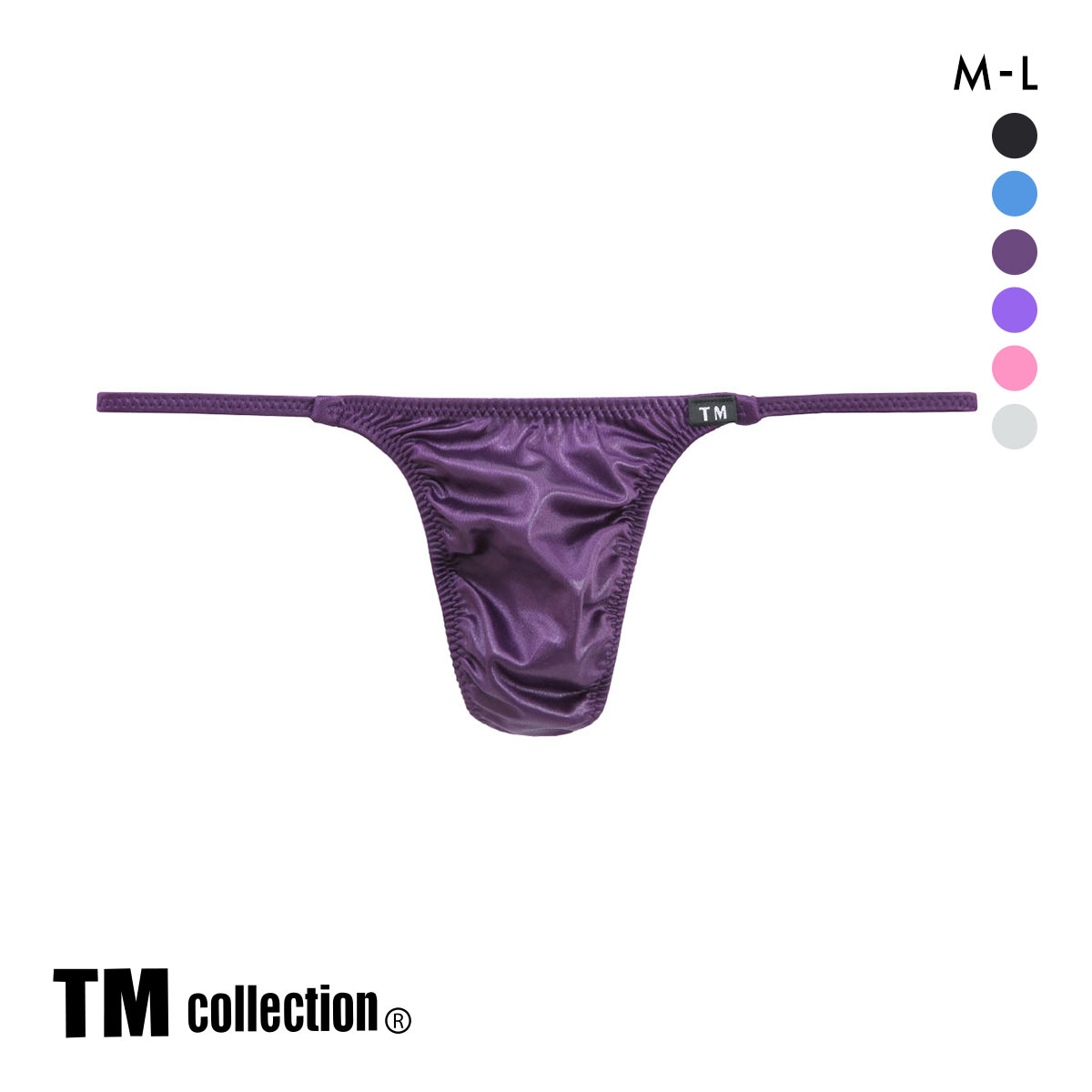 ティーエム コレクション YKS side string sharp Tバック ML メンズ ビキニ ブリーフ セクシー TM collection(DPU-濃パープル-M)