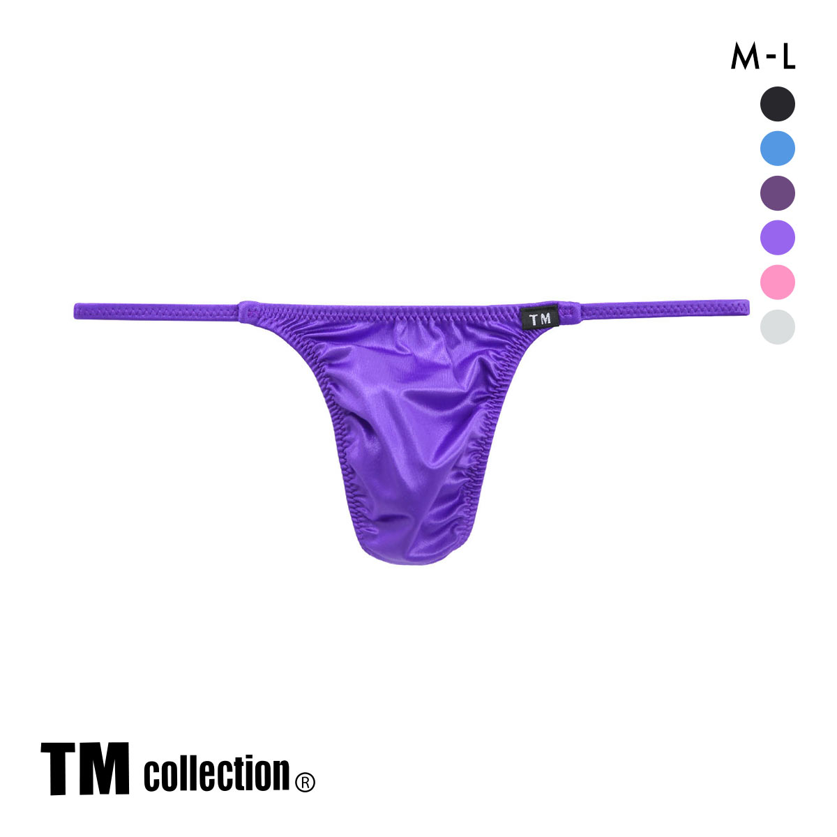 ティーエム コレクション YKS side string sharp Tバック ML メンズ ビキニ ブリーフ セクシー TM collection(PU-パープル-M)