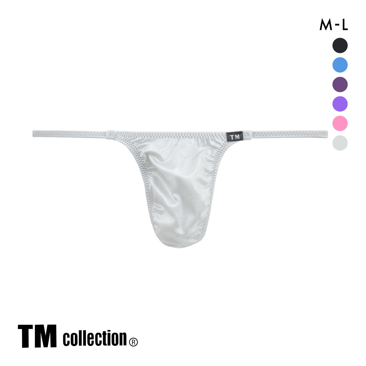 ティーエム コレクション YKS side string sharp Tバック ML メンズ ビキニ ブリーフ セクシー TM collection(SL-シルバー-M)