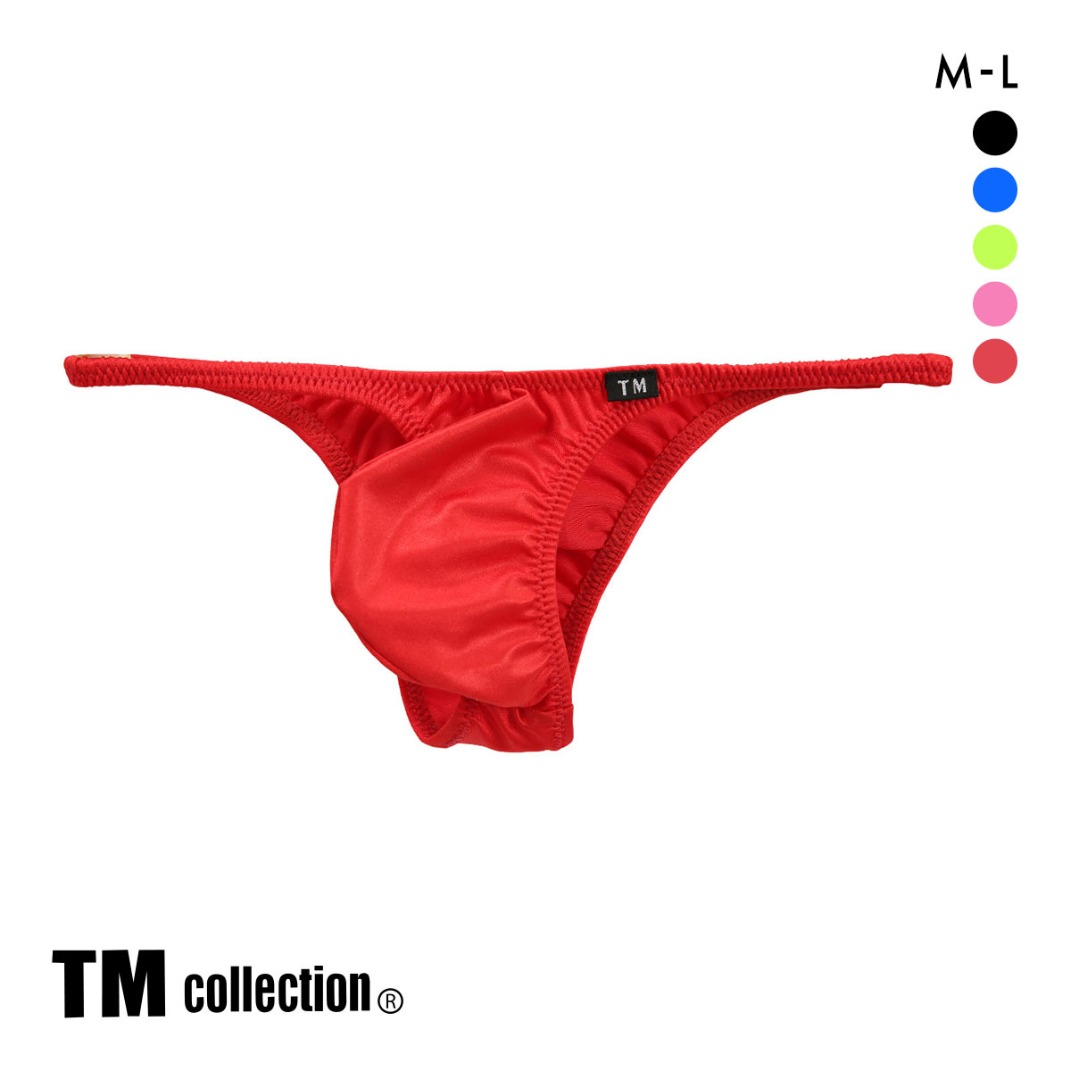 ティーエム コレクション WET Bulge style sharp cut リオバック メンズ TM collection(RE-レッド-M)