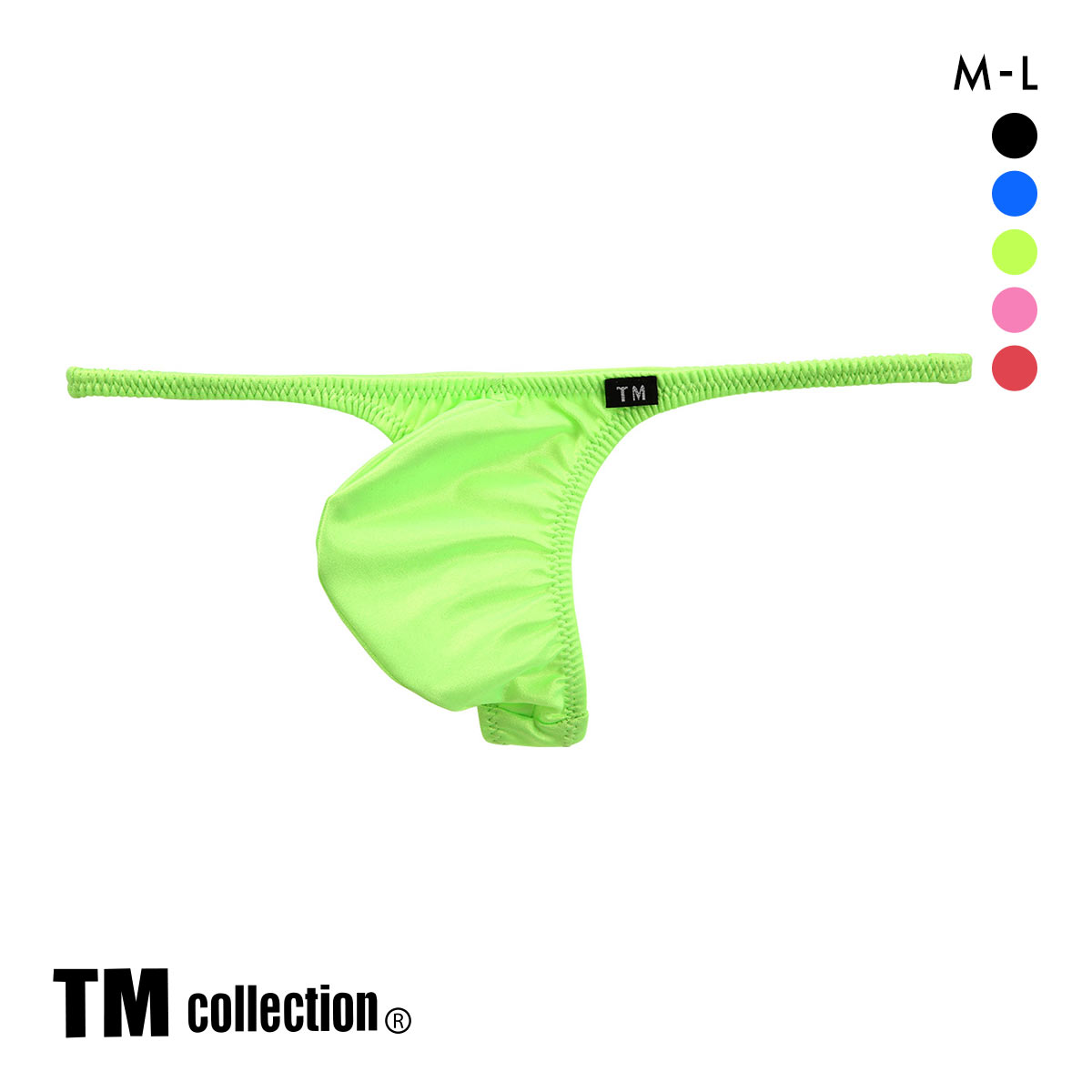 ティーエム コレクション 水着素材 sexy ML メンズ 前とじ Tバック TM collection(GR-グリーン-M)