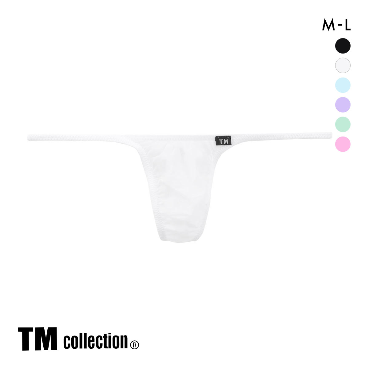 ティーエム コレクション Clearskin ハイレグハギナシシャープ ハギナシシャープ Tバック メンズ ビキニ 日本製 TM collection(WH-ホワイト-M)