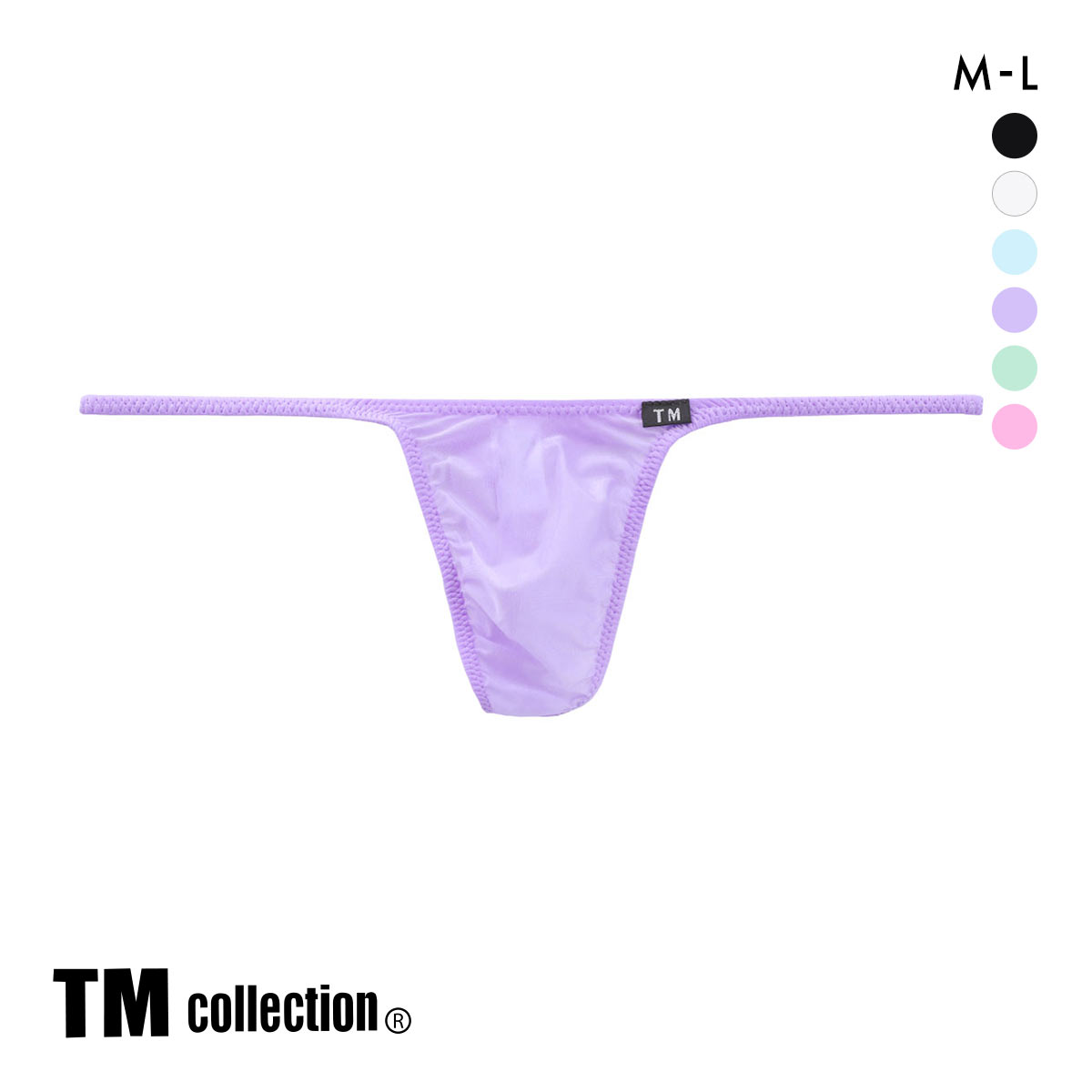 ティーエム コレクション Clearskin ハイレグハギナシシャープ ハギナシシャープ Tバック メンズ ビキニ 日本製 TM collection(PU-パープル-M)