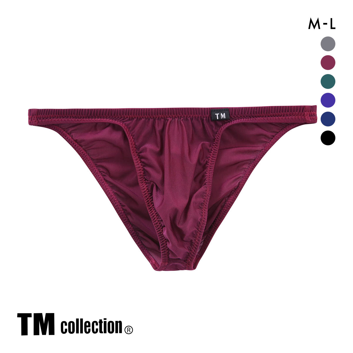 ティーエム コレクション Clearskin 股下細め ハーフバック DARK メンズ 日本製 TM collection(WI-ワイン-M)