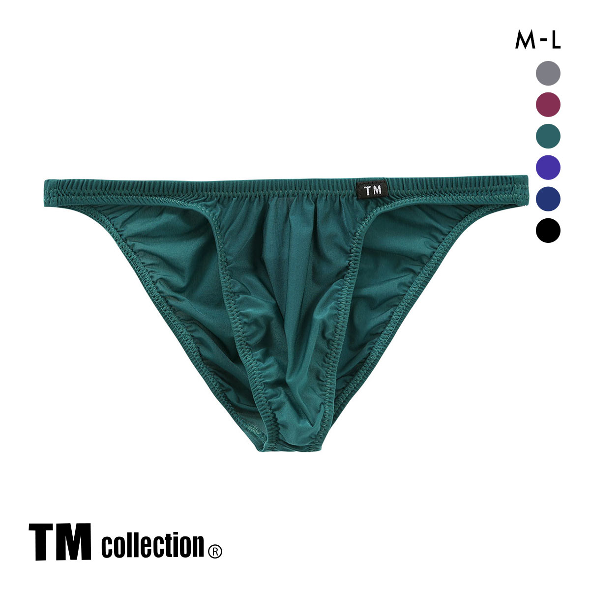ティーエム コレクション Clearskin 股下細め ハーフバック DARK メンズ 日本製 TM collection(GR-グリーン-M)