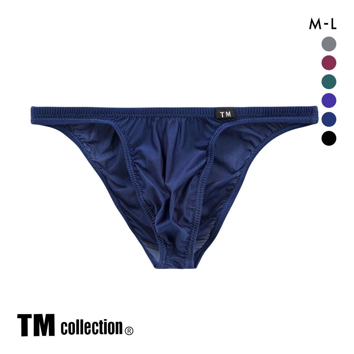 ティーエム コレクション Clearskin 股下細め ハーフバック DARK メンズ 日本製 TM collection(NV-ネイビー-M)