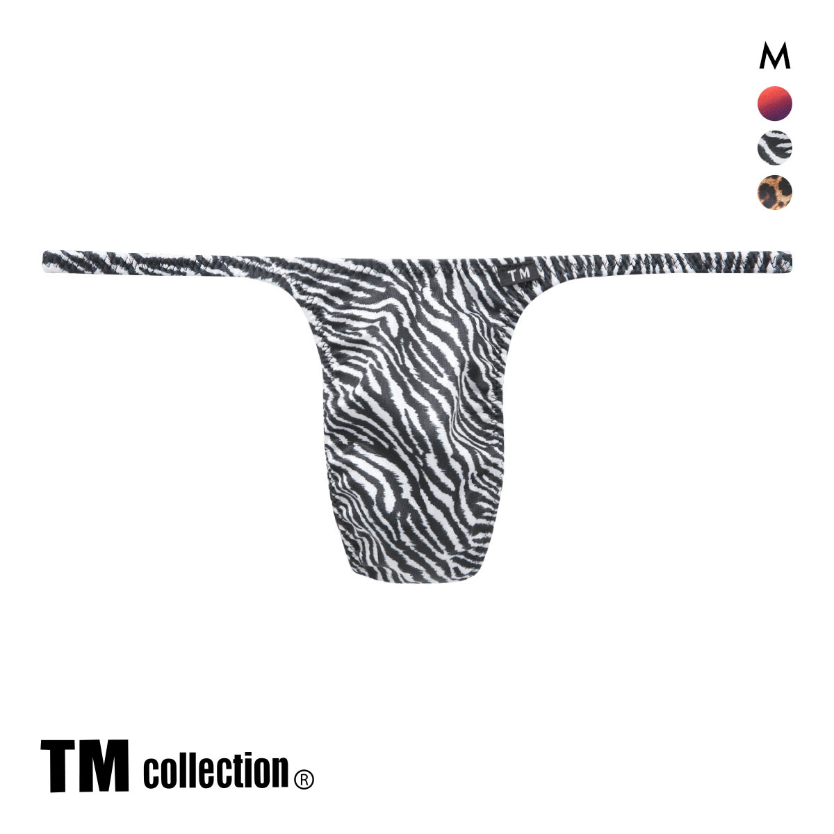 ティーエム コレクション　Variety of patterns ハギナシシャープ Tバック M メンズ セクシー TM collection(ZB-ゼブラ-M)