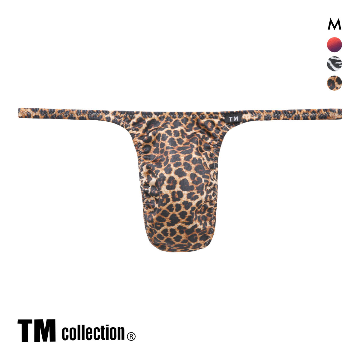 ティーエム コレクション　Variety of patterns ハギナシシャープ Tバック M メンズ セクシー TM collection(LEO-ヒョウ-M)