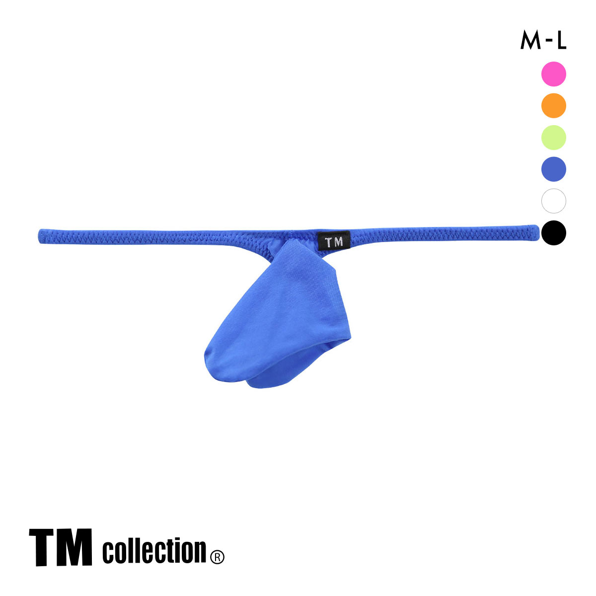 ティーエム コレクション Clearskin JUST IMPACT HORN Tバック メンズ ビキニ 日本製 TM collection(BU-ブルー-M)