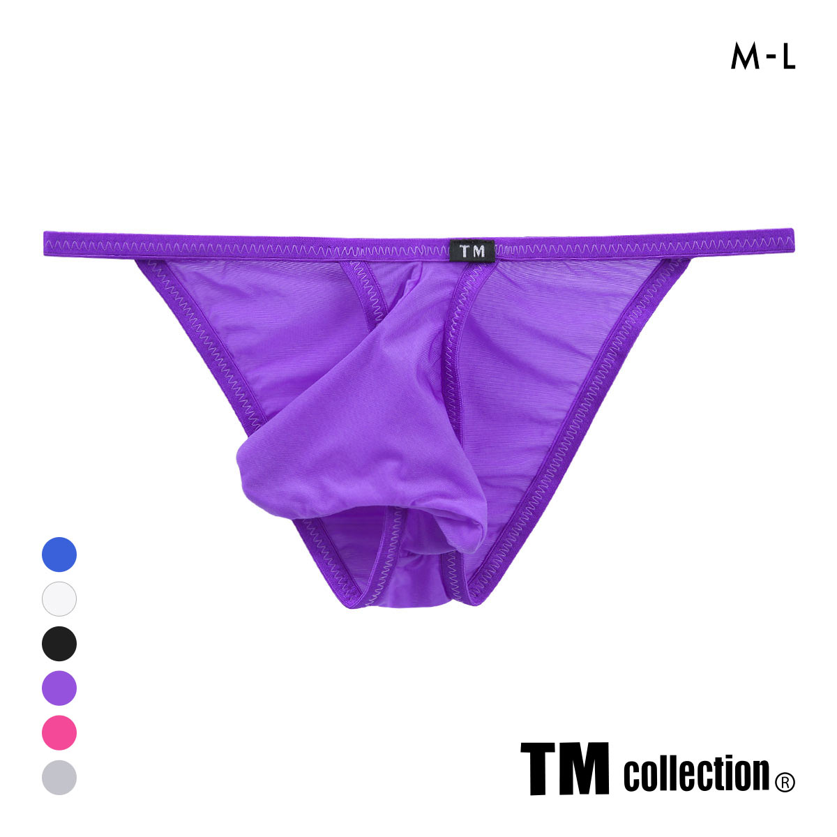 ティーエム コレクション Clearskin micro trim big bulge HB NINE ハーフバック ビキニ(PU-パープル-M)