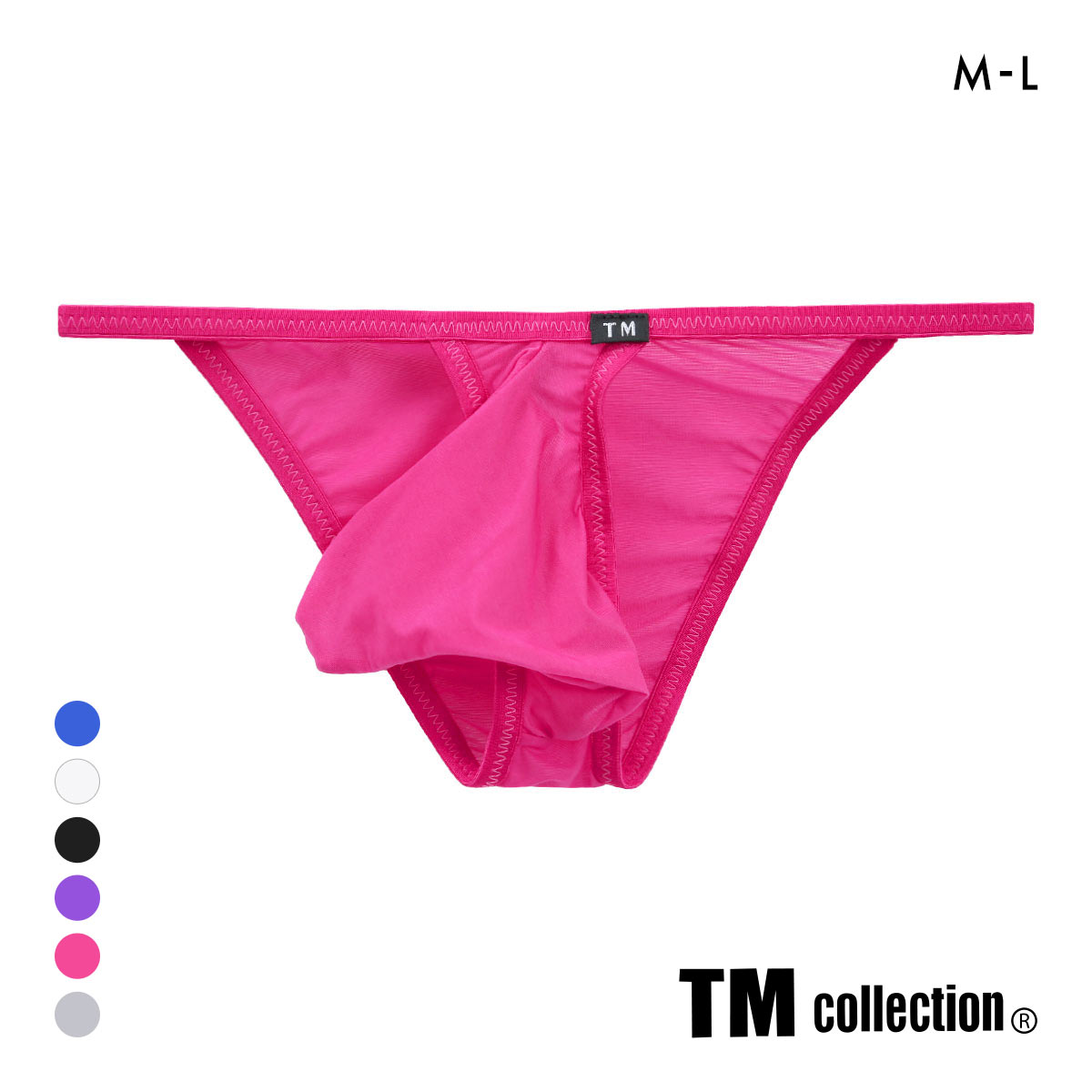 ティーエム コレクション Clearskin micro trim big bulge HB NINE ハーフバック ビキニ(RO-ローズ-M)