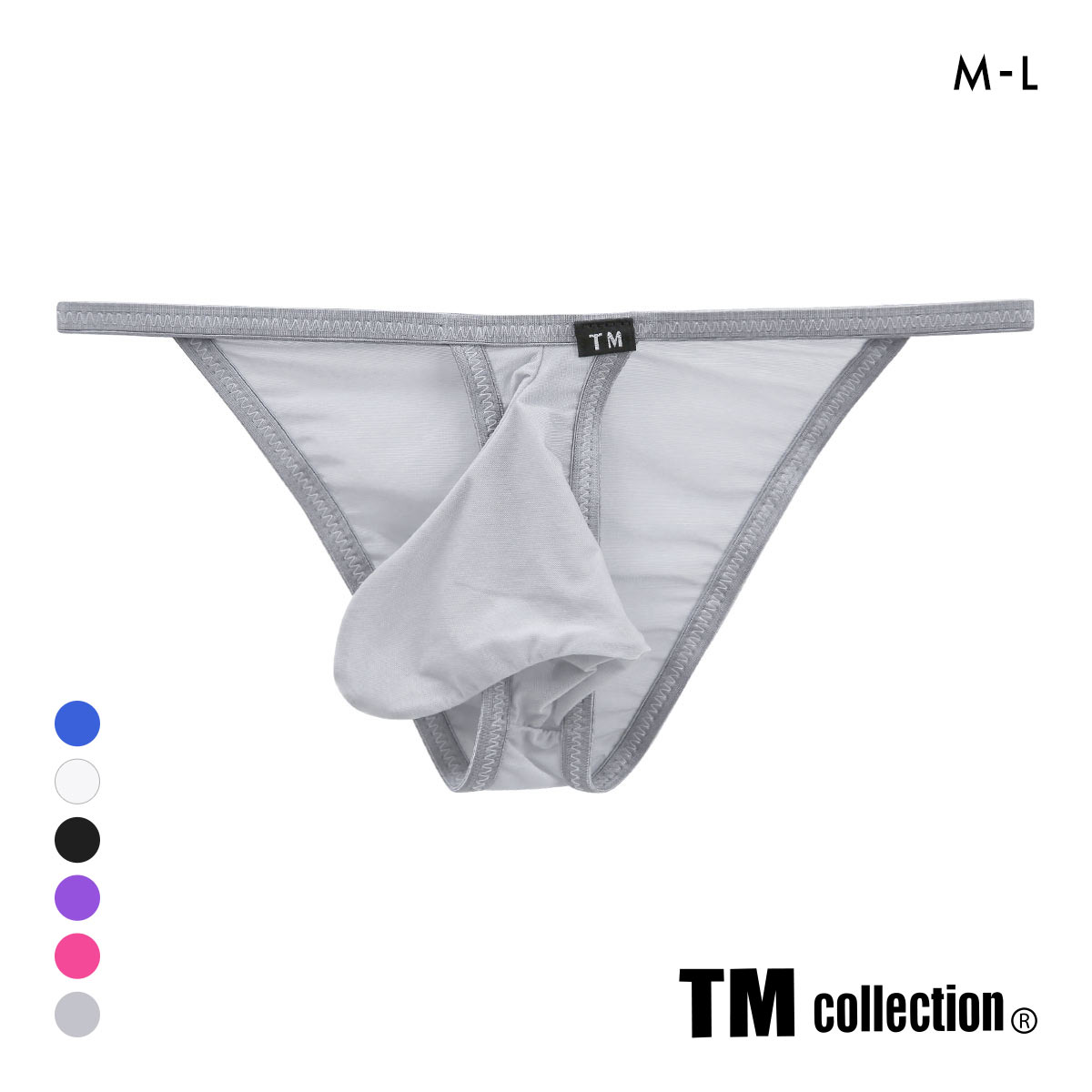 ティーエム コレクション Clearskin micro trim big bulge HB NINE ハーフバック ビキニ(GY-グレー-M)