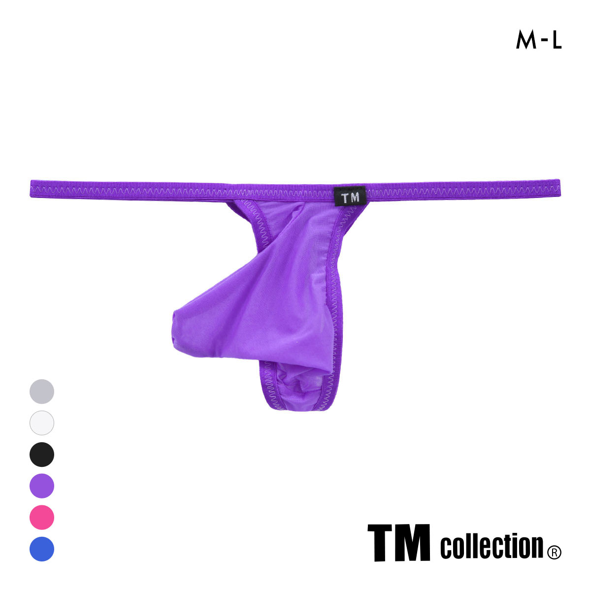 ティーエム コレクション Clearskin micro trim big bulge TB NINE Tバック ビキニ(PU-パープル-M)