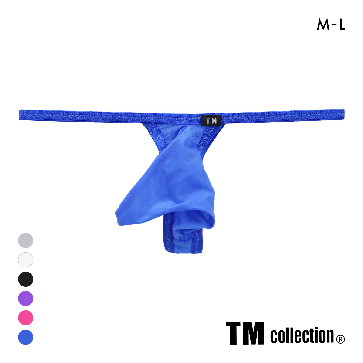 ティーエム コレクション Clearskin micro trim big bulge TB NINE Tバック ビキニ(BU-ブルー-M)