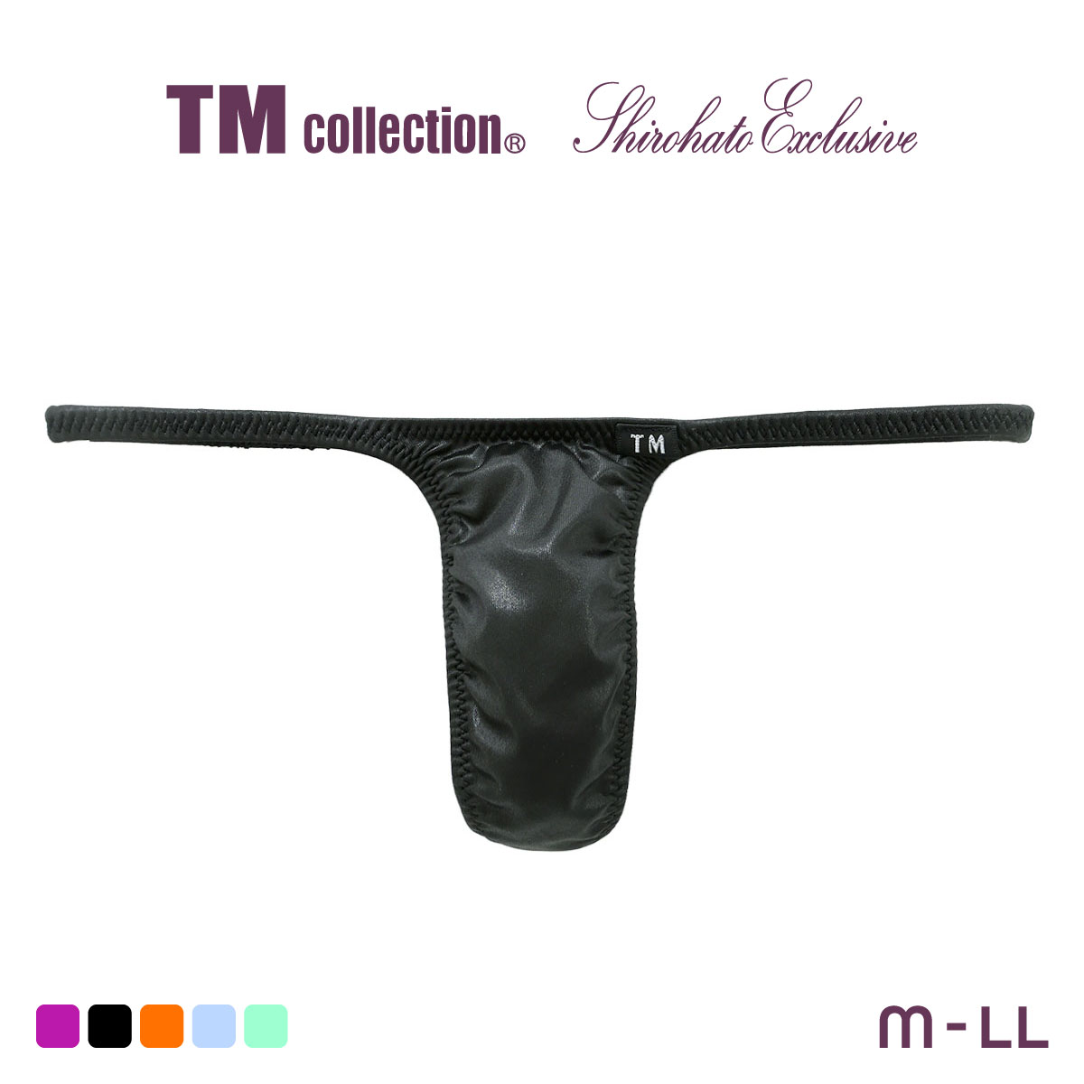 ティーエム コレクション TM collection × SHIROHATO コラボ YKS 雄のジェラートハギ無シャープ Tバック ビキニ M L LL(BK-ブラック-M)
