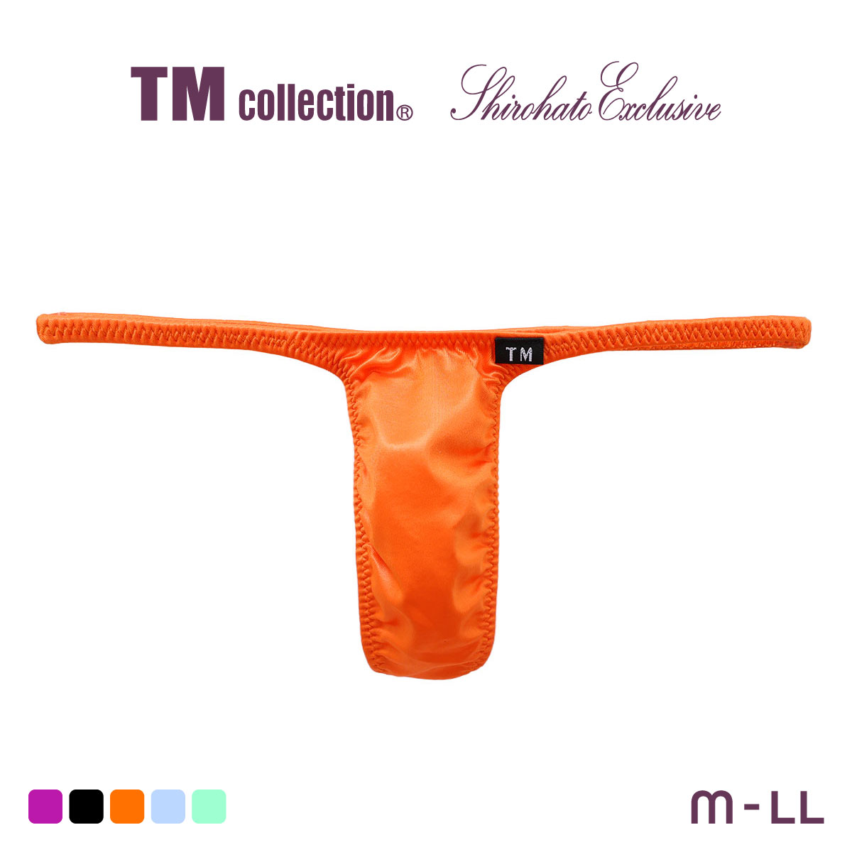 ティーエム コレクション TM collection × SHIROHATO コラボ YKS 雄のジェラートハギ無シャープ Tバック ビキニ M L LL(OR-オレンジ-M)