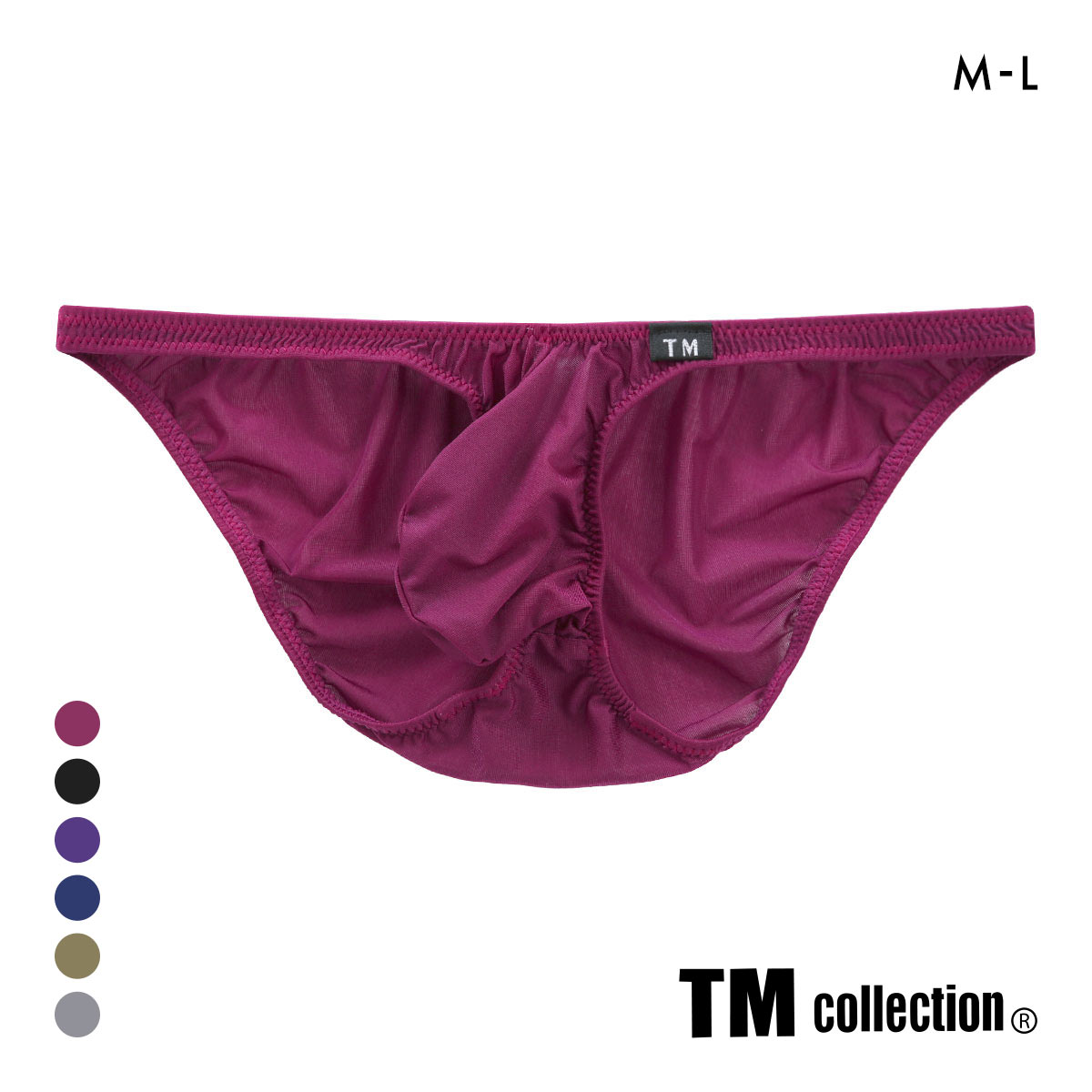 ティーエム コレクション Clearskin 極小もっこり Style フルバック メンズ ビキニ 日本製 TM collection(WI-ワイン-M)