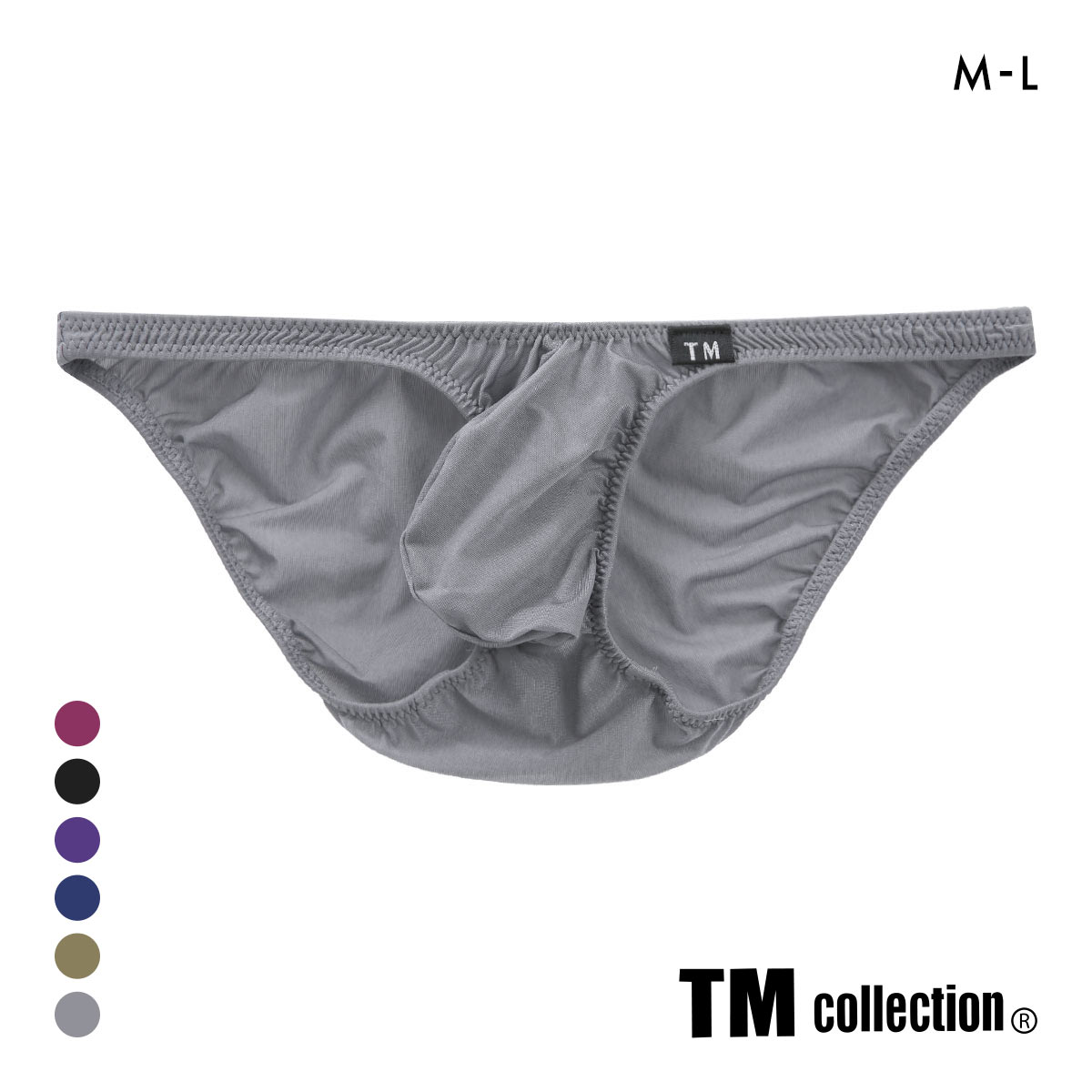 ティーエム コレクション Clearskin 極小もっこり Style フルバック メンズ ビキニ 日本製 TM collection(GY-グレー-M)