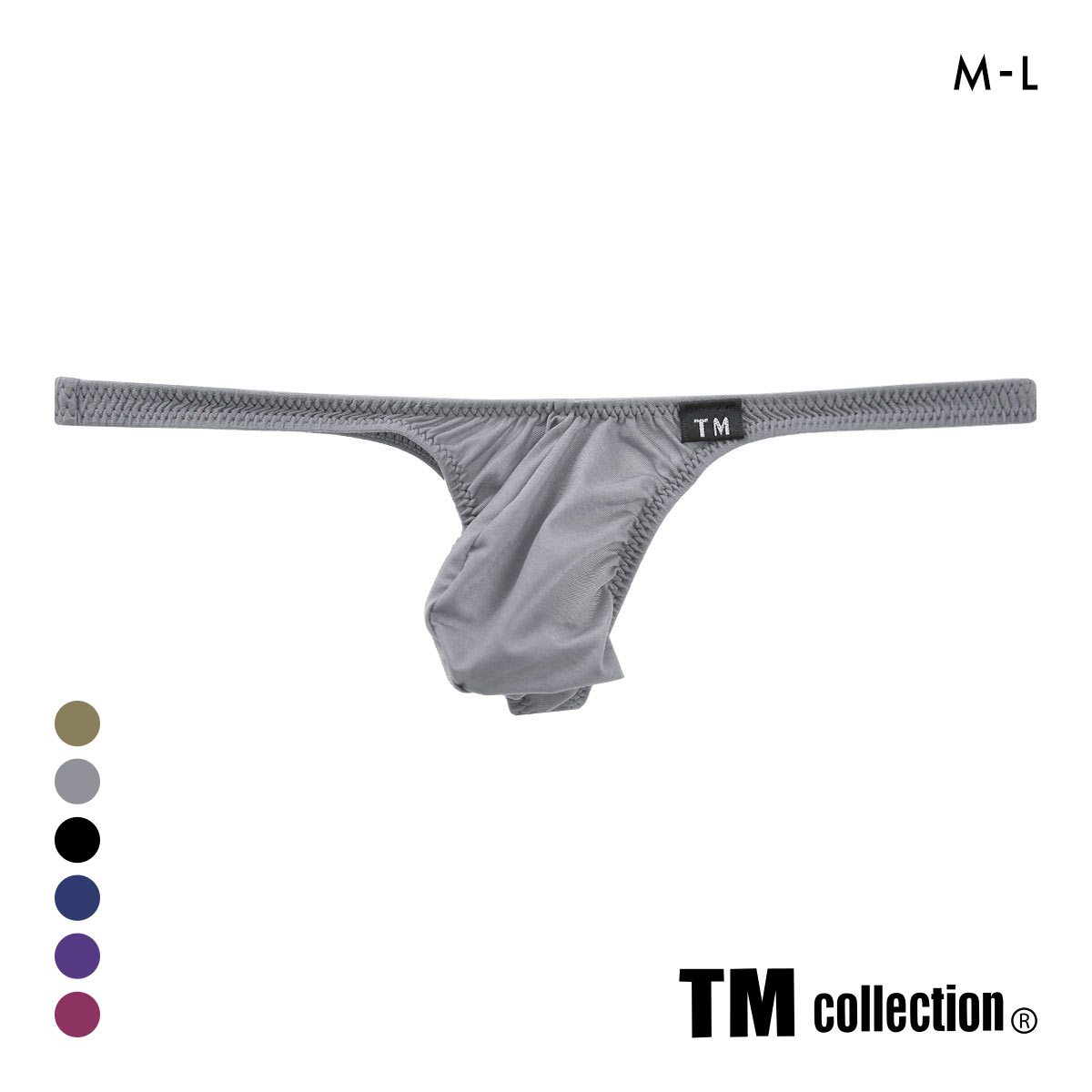 ティーエム コレクション Clearskin 極小もっこり Style Tバック メンズ ビキニ 日本製 TM collection(GY-グレー-M)