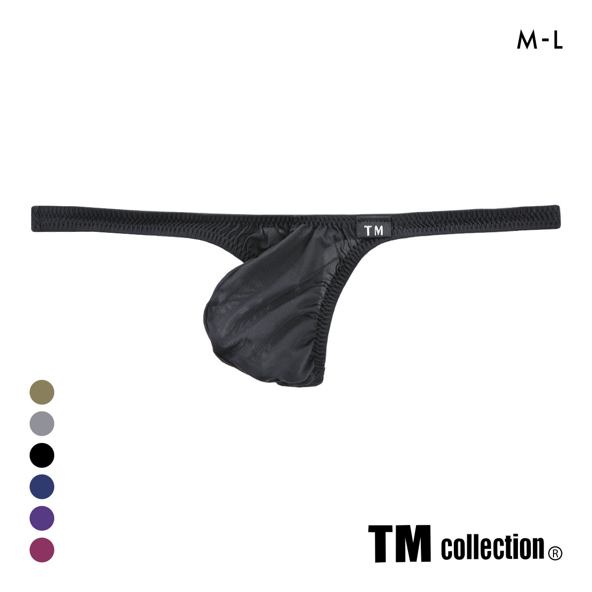 ティーエム コレクション Clearskin 極小もっこり Style Tバック メンズ ビキニ 日本製 TM collection(BK-ブラック-M)