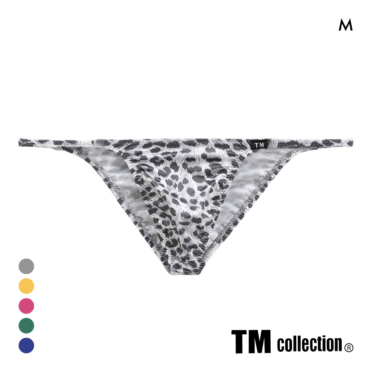 ティーエム コレクション YYKS Leopard side string sharp HB M メンズ ビキニ ブリーフ セクシー TM collection(GY-グレー-M)