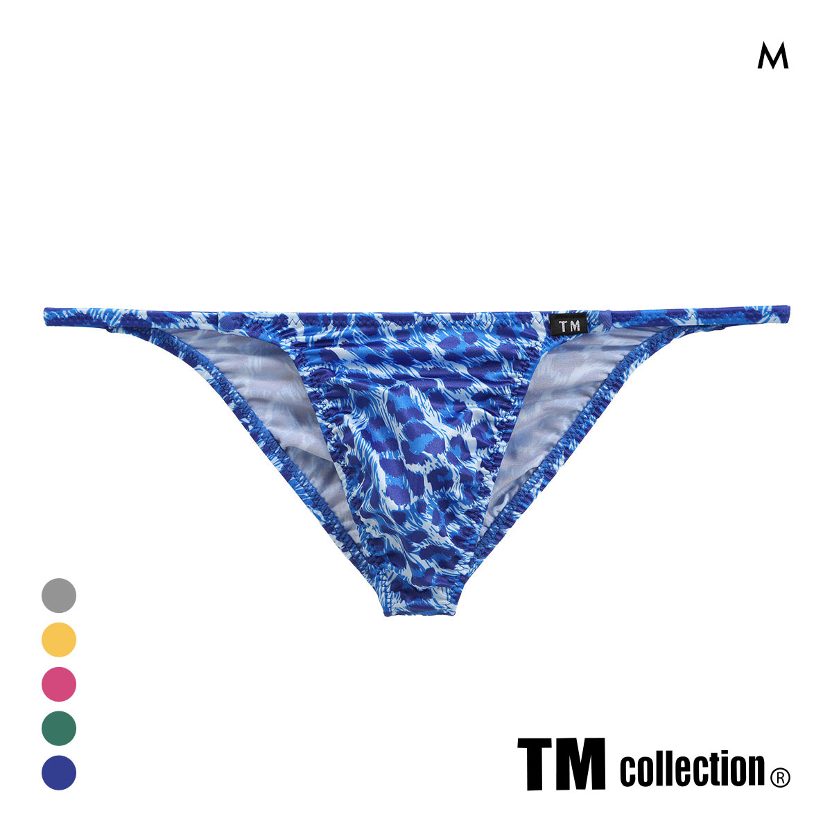 ティーエム コレクション YYKS Leopard side string sharp HB M メンズ ビキニ ブリーフ セクシー TM collection(BU-ブルー-M)