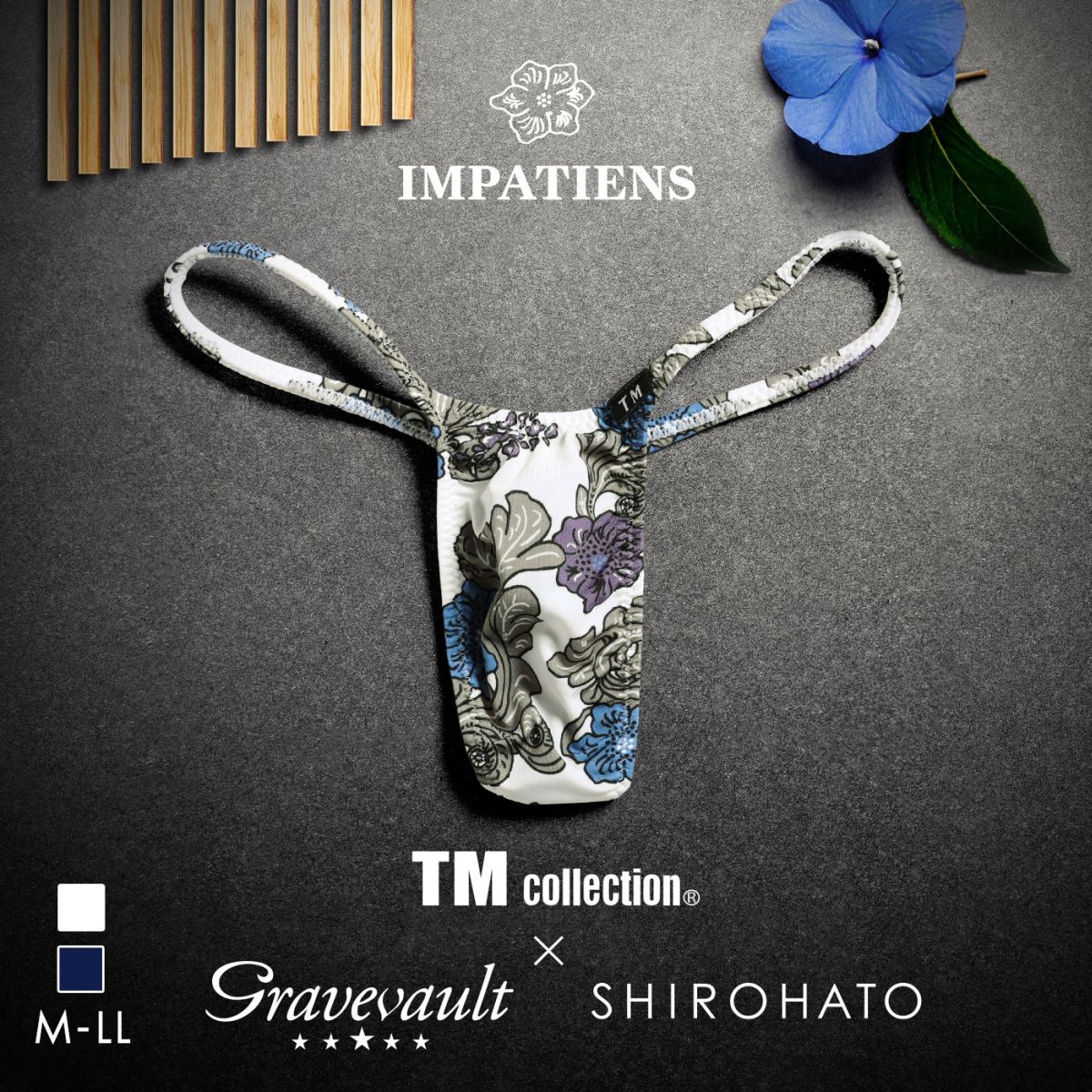 ティーエムコレクション TM collection×Gravevault×SHIROHATO トリプルコラボ Impatients ハギ無しシャープ Tバック(WH-ホワイト-M)