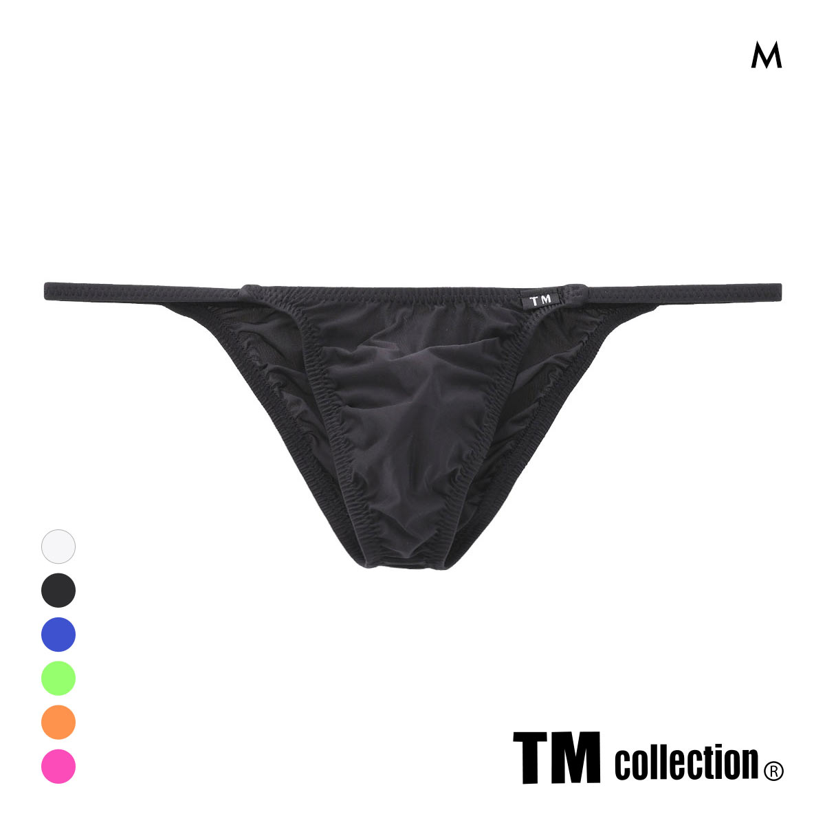 ティーエム コレクション メンズ ビキニ ClearSkin サイドストリング ハーフバック M TM collection(BK-ブラック-M)